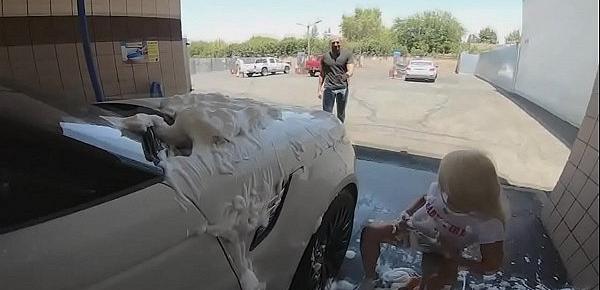  Thickies wet car wash ends with wild pussy fuck